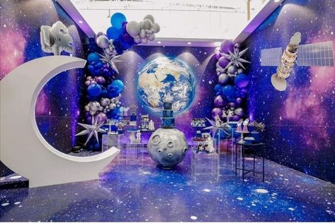 Galaxy Theme Party Decoration, Space Themed Event, Cosmic Party, Galaxy Backdrop, Space Flowers, Space Themed Party, Galaxy Birthday, Space Theme Party, Space Birthday Party