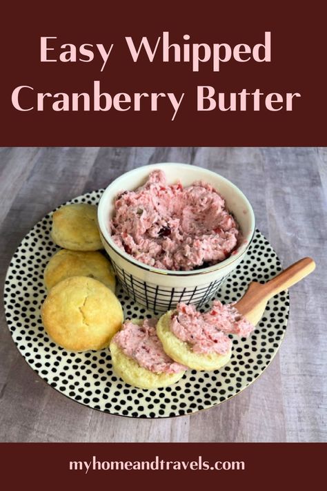 This Easy Whipped Cranberry Butter is so delicious and like the title says – EASY. I’m the only cranberry sauce eater in my house, so there’s always leftover cranberry sauce. This is a simple way to use those leftovers.I love to spread it on freshly baked biscuits. This is easily made also with canned cranberry sauce, but I like the kind with the berries for added flavor. Even if you aren’t a cranberry sauce lover, I encourage you try this Easy Whipped Cranberry Butter. Cranberry Butter Recipe, Baked Biscuits, Cranberry Butter, Jellied Cranberry Sauce, Canned Cranberry Sauce, Leftover Cranberry Sauce, Flavored Butter, Easy Holiday Recipes, Frozen Cranberries