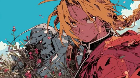 Ed And Al, Full Metal Alchemist Art, Full Metal Alchemist Brotherhood, Fan Art Anime, Edward Elric, Full Metal Alchemist, Fullmetal Alchemist Brotherhood, 캐릭터 드로잉, Full Metal