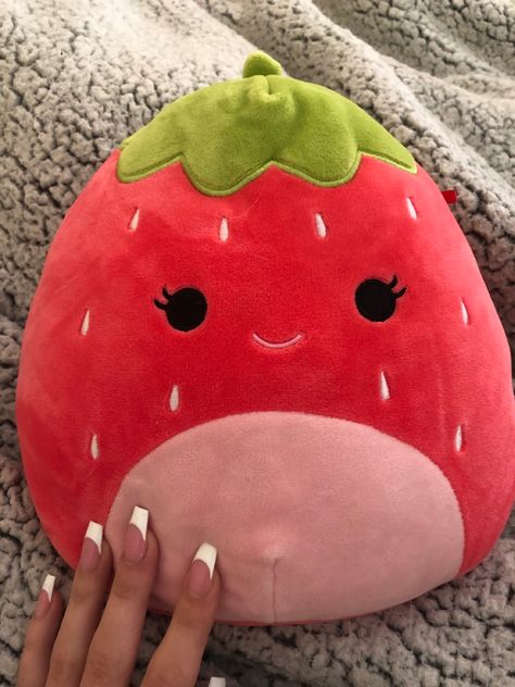 Cute Swishmellows, Strawberry Stuffed Animal, Strawberry Frog Squishmallow, Strawberry Things To Buy, Cute Squish Mellows, Squishmallows Strawberry, Strawberry Plushies, Strawberry Squishmallow, Squishy Mellows