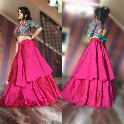 Lahenga Skirt, Dress For Wedding Function, Mehndi Function Dresses, Pink Lengha, Magenta Skirt, Mehndi Function, Designer Bridal Lehenga Choli, Function Dresses, Plain Skirt