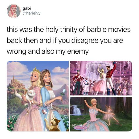 I was such an annoying little sister I’d rewatch the same Barbie movie over and over again Barbie Meme, Princess And The Pauper, Memes Lol, Big Mood, Barbie Movie, Barbie Princess, Barbie Movies, Funny Meme, Disney And Dreamworks