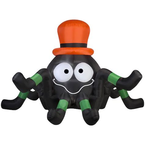 6ft. Airblown® Inflatable Halloween Animated Spider with Orange Hat Animated Spider, Spider Theme, Halloween Animated, Decorating For Halloween, Orange Hat, Spooky Spiders, Orange Hats, Halloween Inflatables, Halloween Yard Decorations