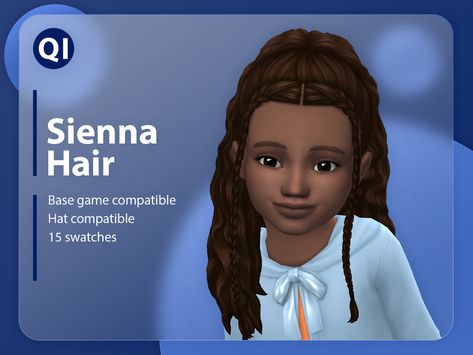 Toddler Hairstyles Sims 4, Sims 4 Cc Hair Kids Girl, Sims 4 Toddler Hair Maxis Match, Sims 4 Children Hair, Braids For Toddlers, Sims 4 Cc Kids Hair, Sims 4 Cc Toddler Hair, Long Curly Ponytail, Toddler Hair Sims 4