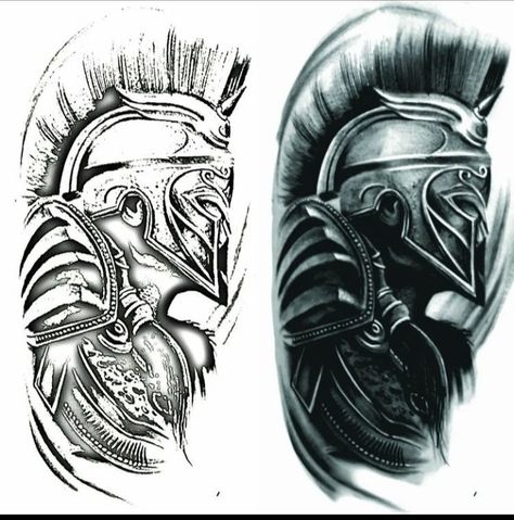 Greek Goddess Tattoo, Darkside Tattoo, Roman Tattoo, Japanese Tattoos For Men, Gladiator Tattoo, Bear Tattoo Designs, Totem Tattoo, Helmet Tattoo, Spartan Tattoo