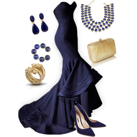 "Navy Formal" by arorajm on Polyvore Family Reunion Outfit Ideas, Family Reunion Outfit, Reunion Outfit, Office Clothes, Denim And Diamonds, Star Clothing, Elegant Clothes, Fantasy Dress, Designer Dress