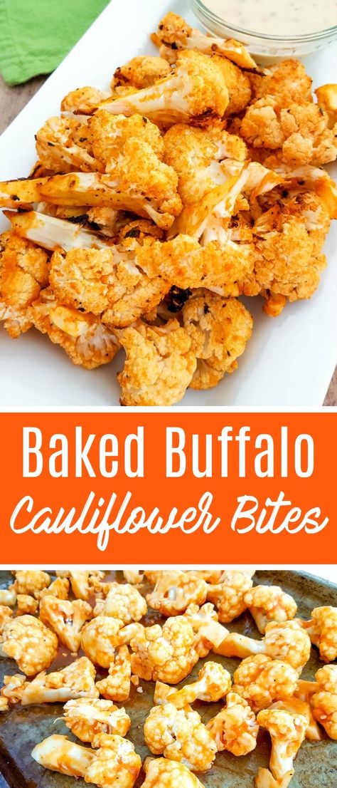 Healthy Baked Buffalo Cauliflower Bites Recipe Meatless Appetizers, Baked Buffalo Cauliflower Bites, Weight Challenge, Buffalo Cauliflower Recipes, Baked Buffalo Cauliflower, Vegetarian Appetizer, Buffalo Cauliflower Bites, Cauliflower Tacos, Recipe Vegetarian