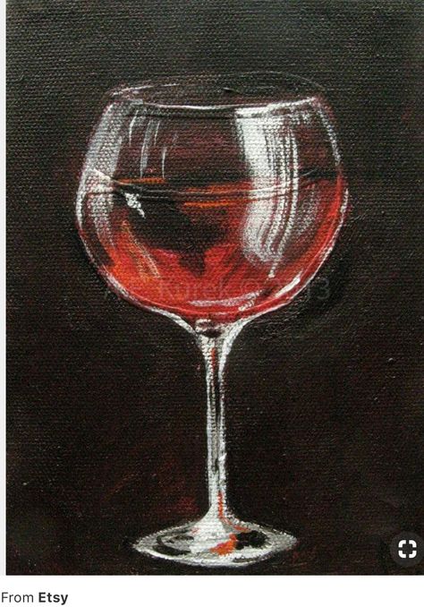 Red Wine Art, Peas And Carrots, Wine Painting, Wine Glass Art, Coffee Wine, Wine Art, Painted Wine Glasses, 5x7 Print, Paint And Sip