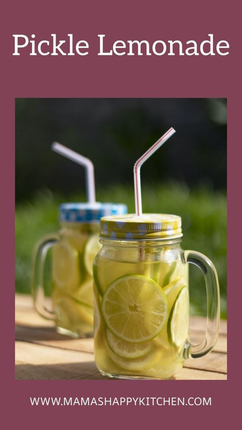 Pickle Lemonade Pickle Lemonade, Drinking Pickle Juice, Post Workout Drink, Sugar Alternatives, Lemonade Recipe, Homemade Lemonade, Sugar Intake, Pickle Juice, Ice Melting