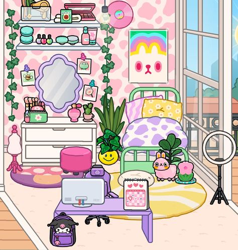 Toca Boca Room Ideas Y2k, Toca Boca Room Ideas Aesthetic, Toca Life World Aesthetic, Girls Barbie Birthday Party, Toca Boca Hair Salon, Toca Boca Room, Toca Life World Aesthetic Pfp, Toca Ideas, Toca Life World