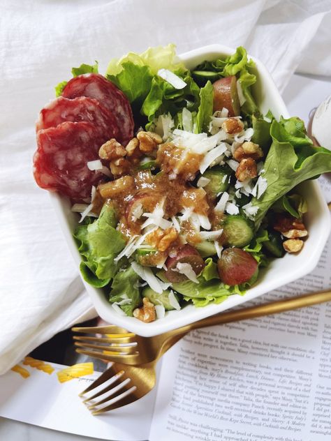 Italian Salad with Champagne Vinaigrette Champagne Vinaigrette Salad, Champagne Vinegrette, Salad With Champagne Dressing, Champagne Vinaigrette Dressing, Salad With Champagne Vinaigrette, Salad Mozzarella, Champagne Dressing, Cippolini Onions, Dressing Salad