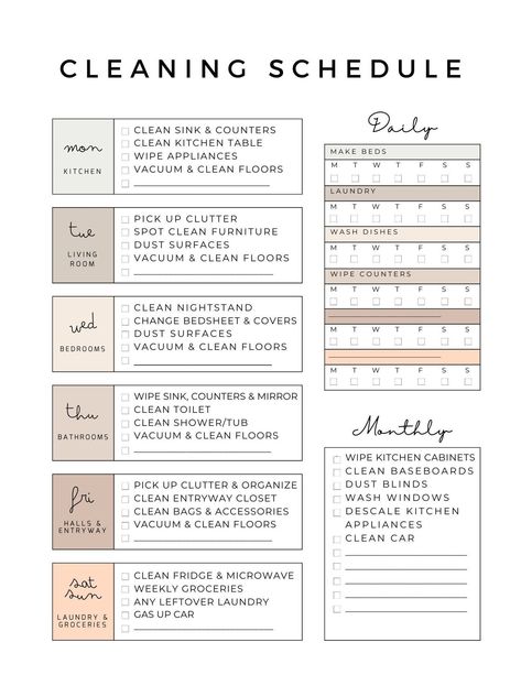 Printable Cleaning Schedule, Instant Download, Organizational Cleaning Planner - Etsy #Ultimate #Home #The #Trends #a #Cleaning #Schedule #a #Guide #Creating #Tidy #Motivation #for #Cleaning #Guide #Inspiration #to Cleaning Schedule Printable, Cleaning Planner, Schedule Printable, House Cleaning Checklist, Weekly Cleaning, Gum Care, Vie Motivation, Get My Life Together, Household Cleaning Tips