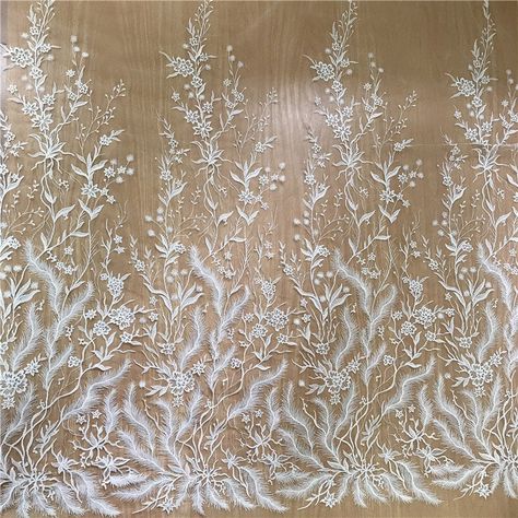 Boho White Ivory Embroidery floral Lace Fabric Bridal Lace material Wedding Dress Soft Alencon Cotton Mesh Venice flower lace by the yard Ivory Embroidery, Gown Costume, Floral Lace Fabric, Embroidered Wedding Dress, Bridal Lace Fabric, Sequin Wedding, Bridal Fabric, Wedding Dresses Photos, Embroidery Floral