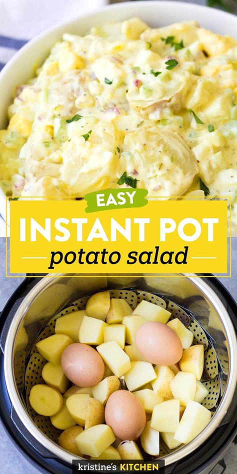 Instant Pot Red Potatoes, Instant Pot Potato Salad, Cook Potatoes, Potato Salad With Egg, Classic Potato Salad, Easy Potato Salad, Best Instant Pot Recipe, How To Cook Potatoes, Instant Pot Dinner Recipes