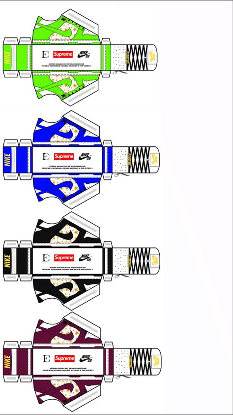 Mini Nike Shoe Box Template, Papercraft Shoes, Coffin Template, Fondant Shoe Tutorial, Diy Tiny Books, Teacher Wallpaper, Shoe Box Crafts, Box Template Printable, Shoe Template