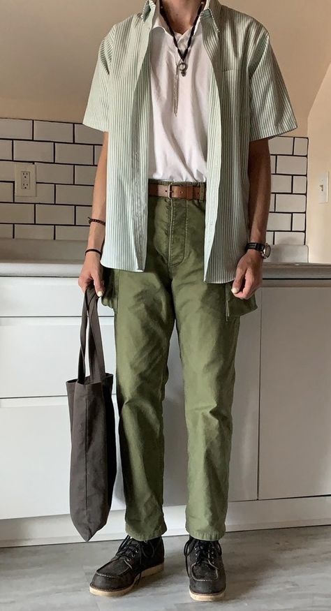 Olive Green Pants Outfit Men, Olive Pants Outfit Men, Jay Core, Pocket Shirt Design, Olive Pants Outfit, Olive Green Pants Outfit, Green Pants Outfit, Semi Formal Outfits, Dress Better