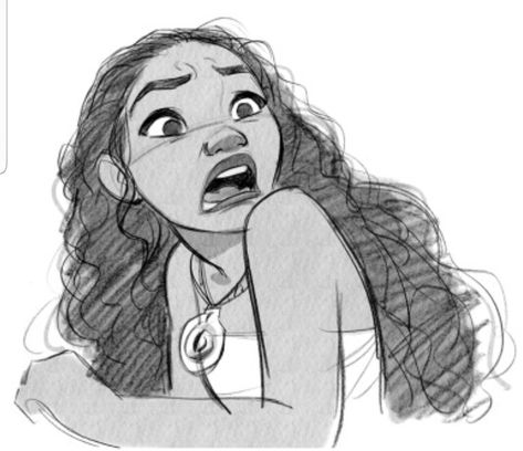 Disney Art Style Reference, Moana Expressions, Disney Artstyle Reference, Shh Illustration, Suprised Face Reference Drawing, Disney Expression Sheet, Moana Character Design, Pixar Sketches, Disney Character Design