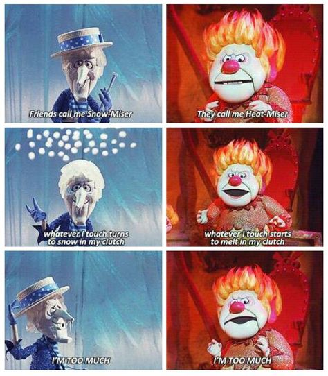 The Miser Brothers The Miser Brothers, A Miser Brothers Christmas, Miser Brothers Christmas, Claymation Christmas, 1970 Christmas, Miser Brothers, Snow Miser, Heat Miser, Christmas Classics