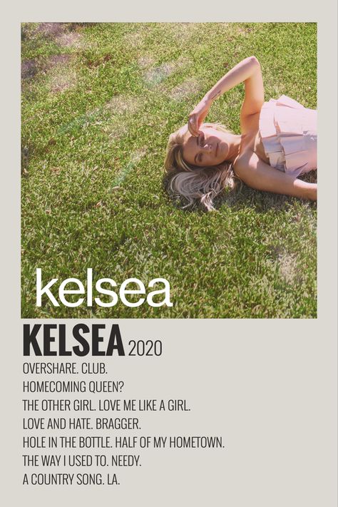 Kelsea Ballerini Album Cover, Kelsea Ballerini Poster, Kelsey Ballerini, Room Collage, Album Posters, Music Poster Ideas, Homecoming Queen, Dorm Inspo, Collage Board