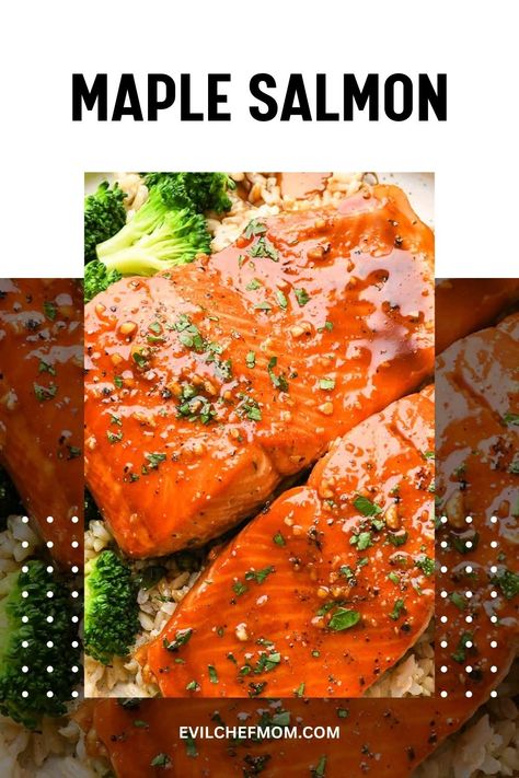 Maple Salmon Maple Salmon Recipes, Maple Syrup Salmon, Wild Salmon Recipe, Easy Turkey Chili, Maple Salmon, Maple Glazed Salmon, Cajun Salmon, Salmon Soy Sauce, Marinated Salmon