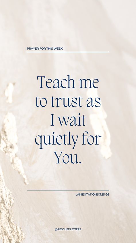 "The Lord is good to those whose hope is in him, to the one who seeks him; it is good to wait quietly for the salvation of the Lord." Lamentations 3:25-26 Lamentations 3:25-26, Prayer For The Week, Lamentations 3 25, Bible Teacher, Bible Women, The Lord Is Good, Women's Ministry, Hope Is, Bible Encouragement