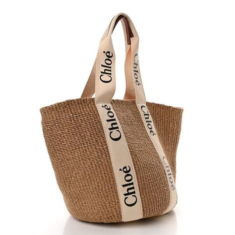 Chloe Logo, Pop Stitch, Changing Bag, Basket Bag, Shopping Tote, Open Top, Green Bag, Free Bag, White Bag