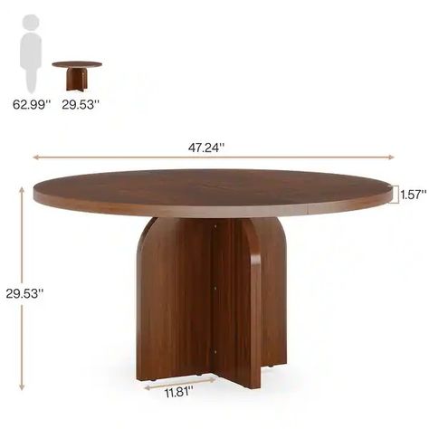 Round Dining Table for 4-6 People, Rustic Circle Dinner Table for Kitchen, Dining Room - On Sale - Bed Bath & Beyond - 40469166 Circle Dinner Table, Table For Kitchen, Room Bed, Furniture Outlet Stores, Round Dining, Round Dining Table, Dinner Table, Kitchen Dining Room, Online Furniture