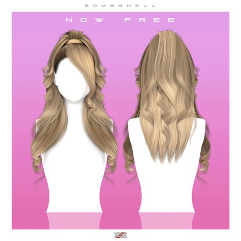 Bombshell - hairstyle (RELEASED FROM EARLY ACCESS) | Patreon Sims 4 Cc Blowout Hair, Sims 4 Cc Hair Patreon Women, Sims4 Cc Alpha, Ts4 Cc Alpha, Alpha Cc Sims 4 Hair, Alpha Cc Hair, Sims4 Hair Cc Female, Sims 4 Hair Alpha, Sims 4 Alpha Cc Hair