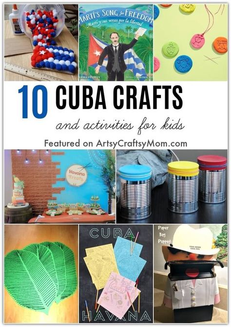 Hispanic Heritage Month Crafts, Mexico Crafts, Cuba Art, International Craft, Team Ideas, Cuban Culture, Cultural Crafts, Cuban Art, African Crafts