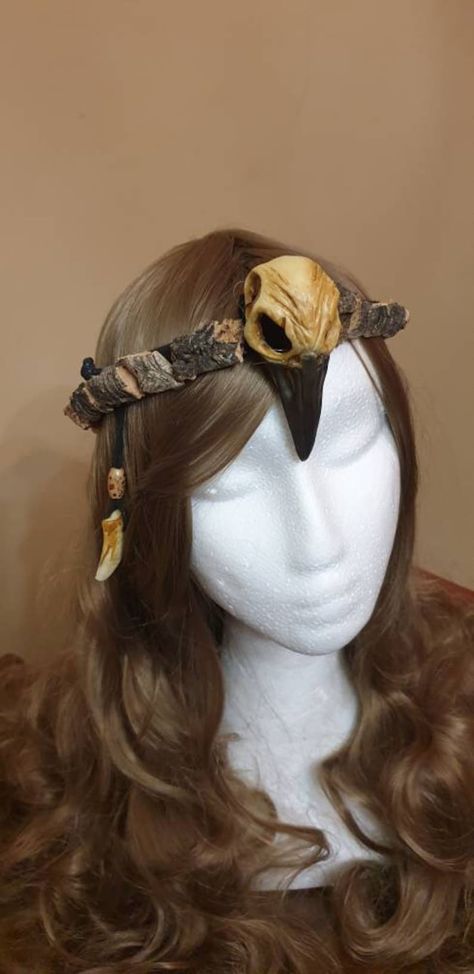 Elf Crown, Fantasy Crown, Viking Cosplay, Boho Crown, Fairy Cosplay, Unique Birthday Cakes, Crow Skull, Viking Hair, Cat Skull