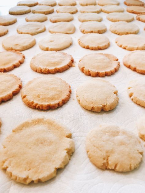 Fairy Drops (pressed sugar cookies) - CWTK Drop Sugar Cookies, Fish Pasta, Drop Cookies, Candy Cookies, Bread Cake, Breakfast Breads, Fairy Dust, Cookies Ingredients, Cookie Sheet