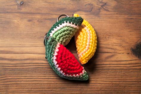 Crocheted Fruit, Fruit Slices, Basic Pattern, Yellow Balloons, Crochet Abbreviations, Yellow Lime, Fruit Slice, Basic Crochet Stitches, Snowman Ornaments