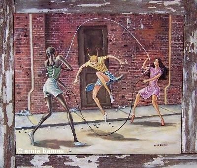 Double Dutch - 16x19 print - Ernie Barnes Double Dutch Jump Rope, Ernie Barnes, Double Dutch, Kids Art Prints, Lithograph Print, Afro Art, African American Art, Jump Rope, Sign Printing