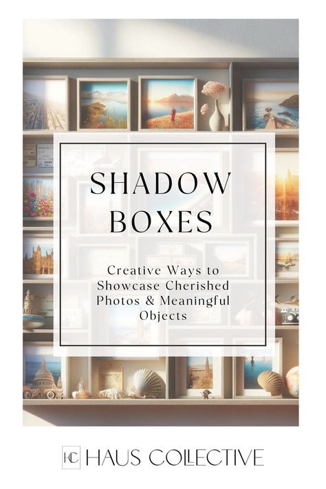 Shadow boxes provide a unique three-dimensional platform to showcase not just photos but also cherished trinkets, concert tickets, pressed flowers, or any other tiny treasures with sentimental value. They offer a protective enclosure, making them perfect for preserving and highlighting delicate or aged items. Shadow boxes are best placed on a shelf or in a bookcase. Read the full article on my blog!! How To Make A Shadow Box Display, Unique Shadow Boxes, Shadow Box Wall, Tiny Treasures, Concert Tickets, Shadow Boxes, A Shelf, Design Tips, Pressed Flowers