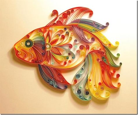 Arte Quilling, Kraf Kertas, Paper Fish, Desain Quilling, Quilled Creations, Quilling Patterns, Paper Art Craft, Quilling Designs, Quilling Art