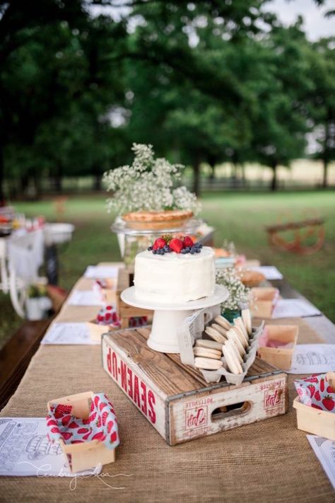 Farm Picnic Aesthetic, Farm To Table Birthday Party, Vintage Berry First Birthday, Farm To Table Party, Earthy Bachelorette Party, Vintage Farm Party, Farmers Market Food, Market Birthday Party, Farmers Market Birthday Party