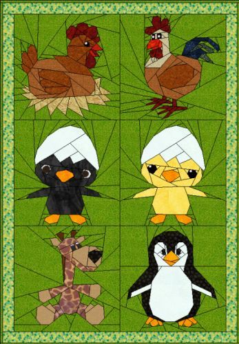 Bedankt - Heleen Pinkster Quit Design: Quilt Patterns Paper Piecing, Paper Piecing Patterns Free Printables, Paper Piecing Patterns Free, Paper Pieced Quilt Blocks, Quilt Paper Piecing, Pieced Quilt Patterns, Chicken Quilt, Paper Pieced Quilt Patterns, Paper Quilt