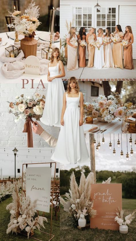 Boho Wedding Aesthetic, Beige Wedding Theme, Trish Peng, Wedding Theme Color Schemes, Beige Wedding, Wedding Palette, Wedding Theme Colors, Theme Color, Wedding Aesthetic