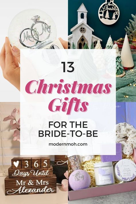 Find 13 amazing Christmas gifts for the bride to be, from wearable treats to thoughtful gifts for bride that prepare her for the big day. Explore our favorite bride to be gift ideas for a memorable holiday season! | Wedding Favors and Gifts Bride To Be Gift Ideas, Gifts For The Bride, Gifts For Bride, Amazing Christmas Gifts, Wedding Favors And Gifts, Wedding Shower Gifts, Wedding Preparation, Wedding Gift Favors, Bride To Be