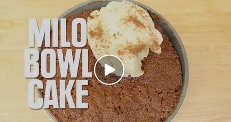 If you haven't given this one a go its definitely one of the easiest cakes ever. Top with some ice-cream for a nice winter dessert.  https://www.youtube.com/watch?v=NaSo-QDdOig Ingredients   	4 tb self-raising flour  	4 tb milo  	4 tb sugar  … Milo Mug Cake, Quickest Dessert, Milo Recipe, Milo Cake, Pear And Chocolate Cake, 3 Ingredient Mug Cake, Winter Dessert, Bowl Cake, Zucchini Cake