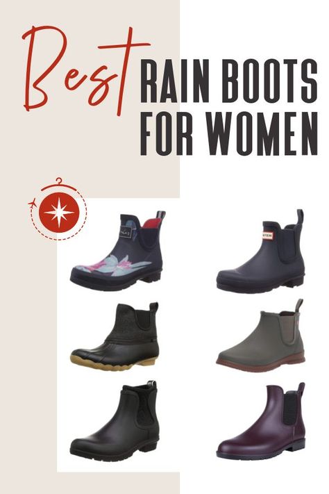 Best Rain Boots For Women, Short Rainboots Outfit, Short Rain Boots Outfit, Ankle Rain Boots Outfit, Fall Rain Boots, Rain Shoes Women, Stylish Rain Boots, Sperry Rain Boots, Best Rain Boots