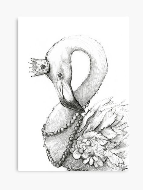 Canvas Print by olga-shvartsur ... Drawings Of Flamingos, Drawing Flamingo, Flamingo Drawing, Beautiful Flamingo, Flamingo Illustration, Flamingo Art Print, Tropical Illustration, Flamingo Painting, Funny Flamingo