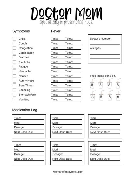 Mom Printables Free, Medication Tracker Printables Free, Life Binder Printables Free, Cleaning Tracker Printable, Symptom Tracker Printable, Symptoms Tracker, Tracker Free Printable, Medical Printables, Bullet Journal Calendrier