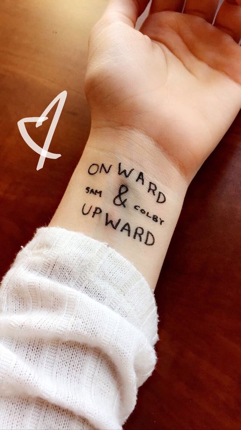 Xplr Tattoo Ideas, Onward And Upward Tattoo, Sam And Colby Tattoo, Colby Brock Quotes, Sam And Colby Tattoo Ideas, Xplr Tattoo, Colby Tattoo, Colby Brock Tattoo, Sam And Colby Quotes