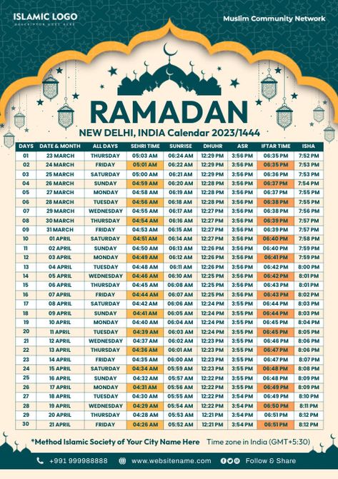 10,930+ Free Templates for 'Ramadan calendar time edit' Ramadan Schedule, Prayer Timetable, Ramadan Timetable, Eid Poster, Islamic Picture, Ramadan Prayer, Ramadan 2023, Date Month, A4 Document