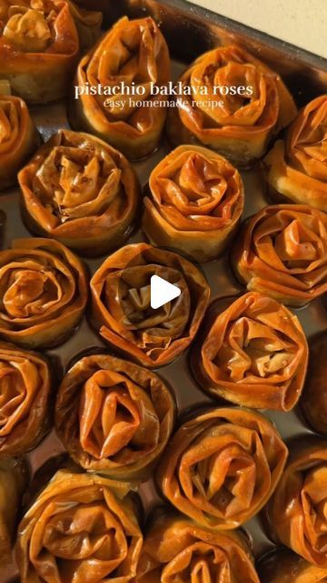 The Undisputable Vegans on Instagram: "PISTACHIO BAKLAVA ROSES BY @itsvegansis 🌹 

If you’re craving baklava that’s not only easy to make but also vegan and that tastes better than any store bought baklava- you’re in the right place! These homemade Pistachio Baklava Roses are going to elevate your dessert game!!!

Whether you’re celebrating Ramadan or simply looking for a sweet treat, this baklava is the one for you. I promise, you’re going to absolutely LOVE IT!

Tap the link in my@itsvegansis bio and go straight to her blog itsvegansis.com 

Happy baking xx 
.

.
.
.
.
#baklava #pistachio #pastry" Baklava Roses, Baklava Pistachio, Pistachio Pastry, Pistachio Baklava, I Promise You, Baklava, Sweet Treat, Pistachio, I Promise