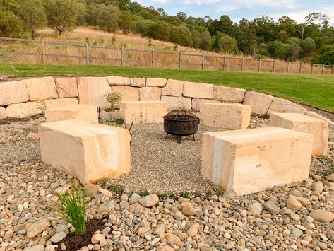 Fire Pit Sandstone, Fire Pit Ideas, Fire Pit Backyard, Fire Pits, Fire Pit, Reno, Image Search, Outdoor Furniture Sets, Building A House