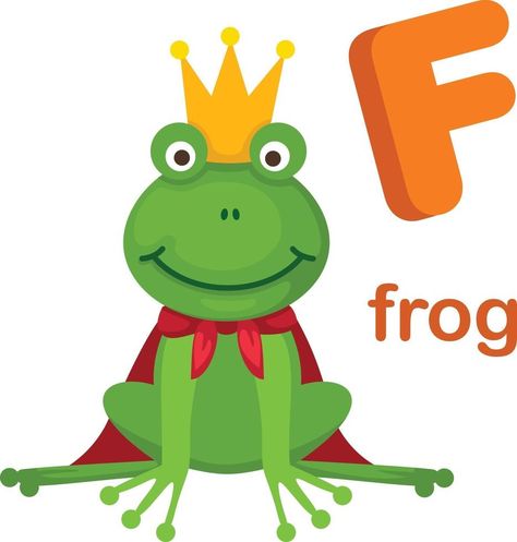 Illustration Isolated Alphabet Letter F Frog Frog Crafts Preschool, Frog Vector, Preschool Alphabet Printables, Frog Sketch, Animal Alphabet Letters, Frog Wallpaper, Frog Illustration, Frog Crafts, Frog Drawing