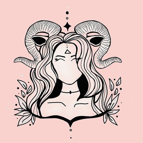 Becca Reitz (@becca_reitz) • Instagram photos and videos Ram Illustration, Libra Full Moon, Aries Full Moon, Aries Aesthetic, Fire Goddess, Medusa Tattoo Design, Aries Art, Aries Season, Create Your Own Tattoo