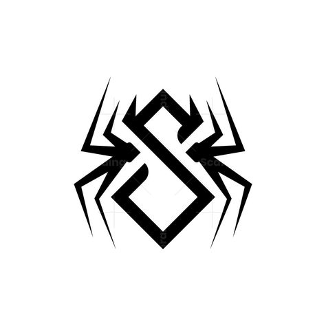 Combination S and Spider Looks Modern and Creative S Logos Ideas, Oc Logo Design Letter, Spidersona Logo, S Design Letter, Spider Logo Design, Spider Web Logo, Spider Emblem, Cool Logo Ideas, Ideas De Logos